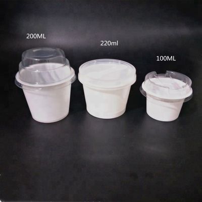 싼 환경 친화적인 10oz는 뚜껑을 가진 아이스크림을 위한 애완 동물 플라스틱 컵을 맑게 합니다 협력 업체