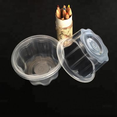 싼 환경 친화적인 10oz는 뚜껑을 가진 아이스크림을 위한 애완 동물 플라스틱 컵을 맑게 합니다 협력 업체